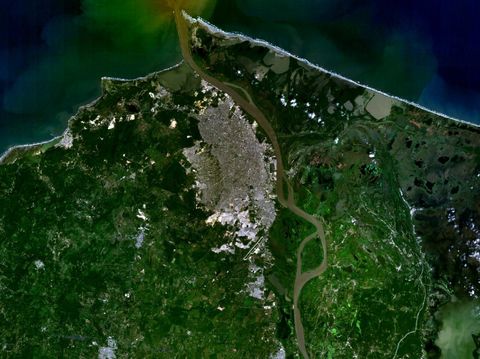 Imagen satelital de Barranquilla