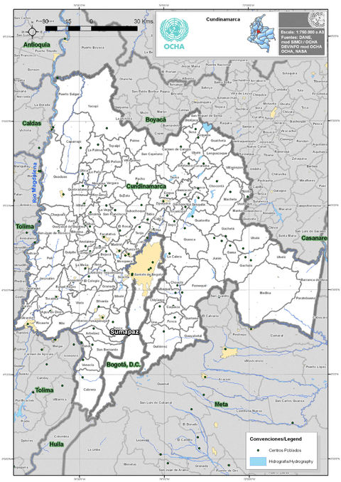 Mapa de Cundinamarca