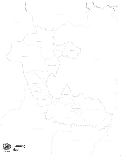 Mapa mudo de Risaralda