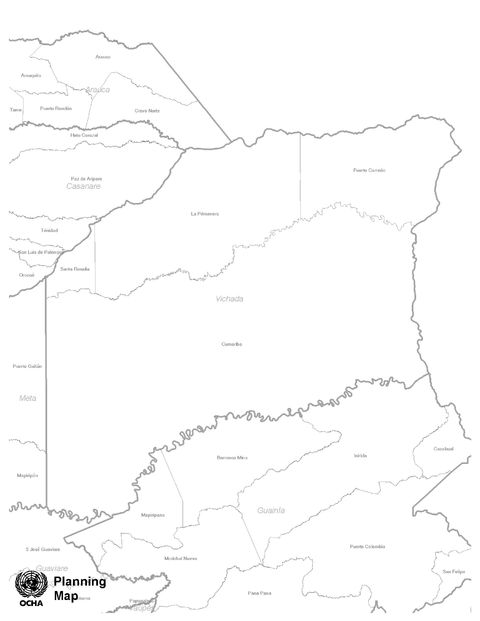Vichada blank map