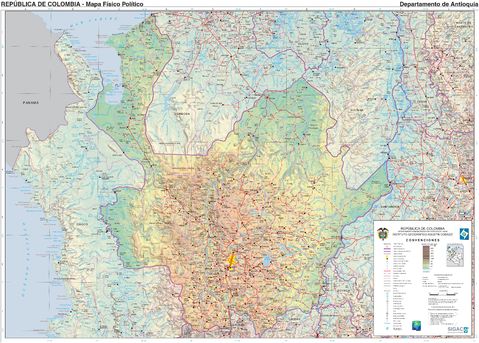 Mapa de Antioquia Mapa de Antioquia