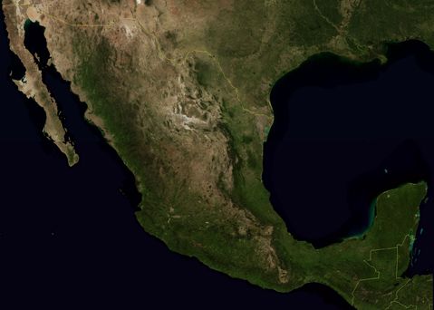 Satellite Image of Mexico