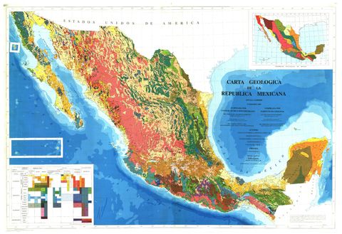 Geological map of Mexico 