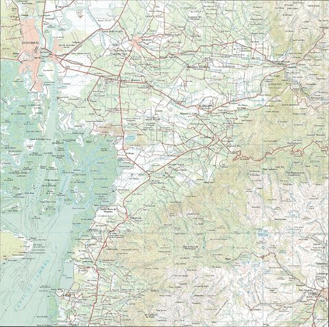 Topographic map of the region of Guayaquil