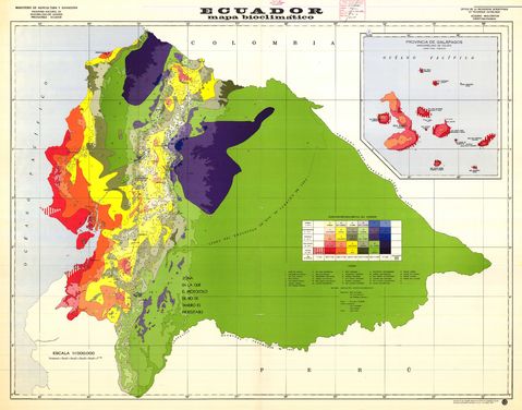 Mapa bioclimático del Ecuador 