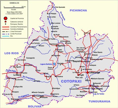 Cotopaxi road map