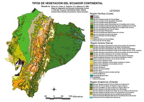 Tipos de vegetación del Ecuador 