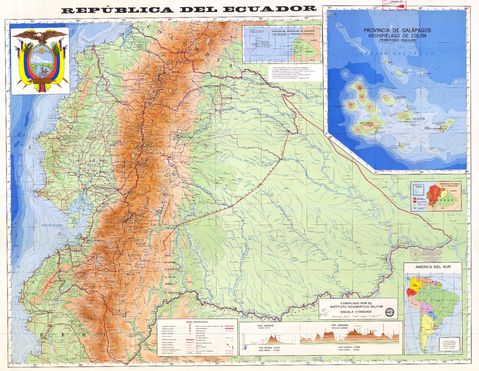 Mapa físico del Ecuador
