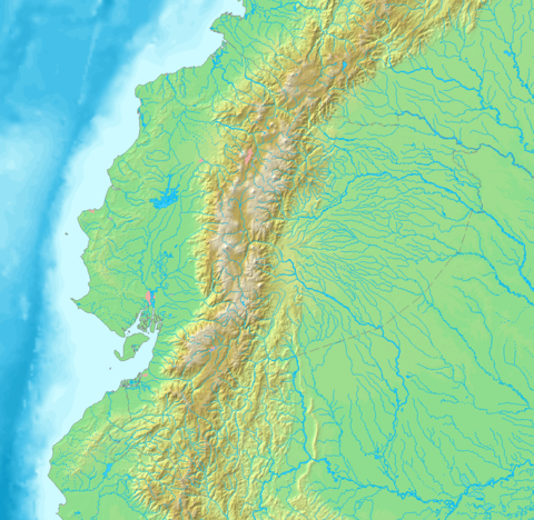 Mapa físico del Ecuador 