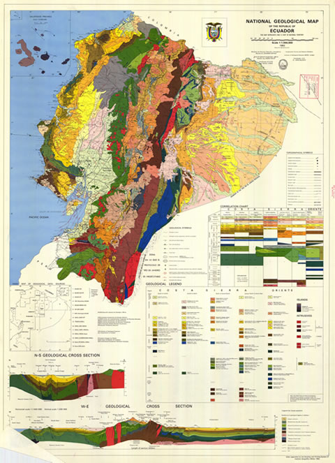 Mapa geológico del Ecuador 
