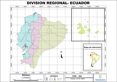 Division regional del Ecuador 