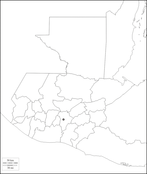 Blank map of Guatemala