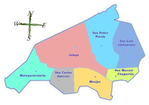 Political map of Jalapa