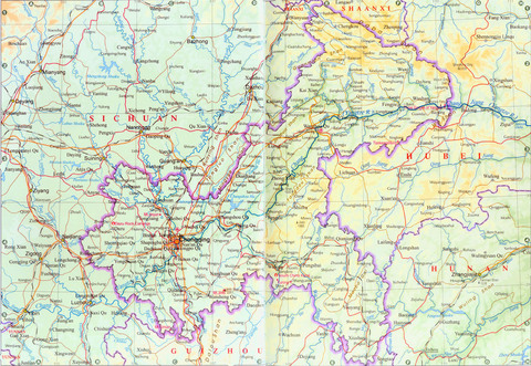 Mapa del municipio de Chongqing