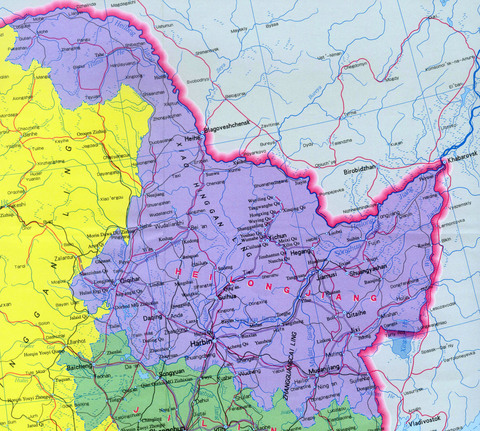 Mapa de Heilongjiang