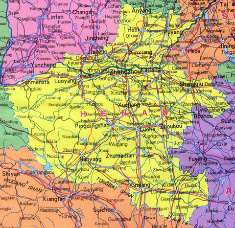 Henan Province Map, China Henan Province Map, China