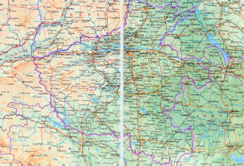 Physical map of Henan Physical map of Henan