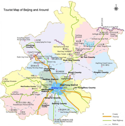 Tourist map of Beijing