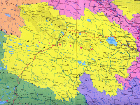 Mapa de Qinghai