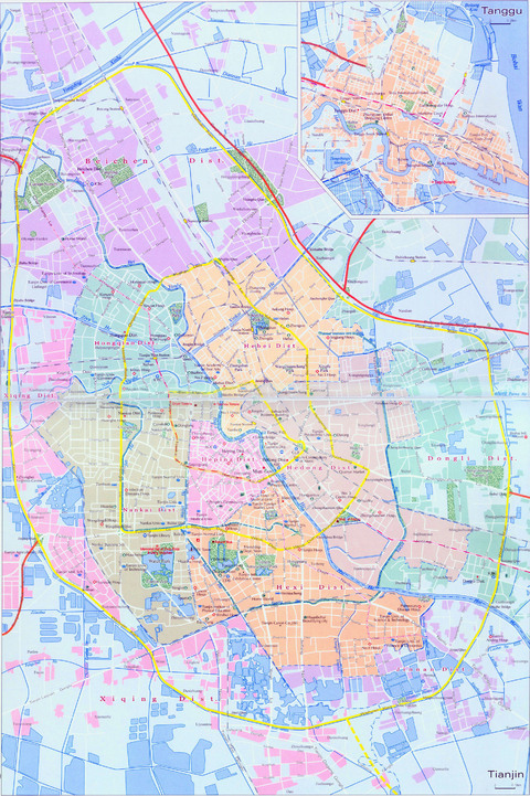 Tianjin City map, China
