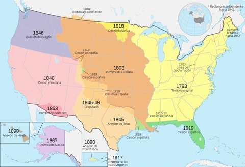 The territorial expansion of the United States