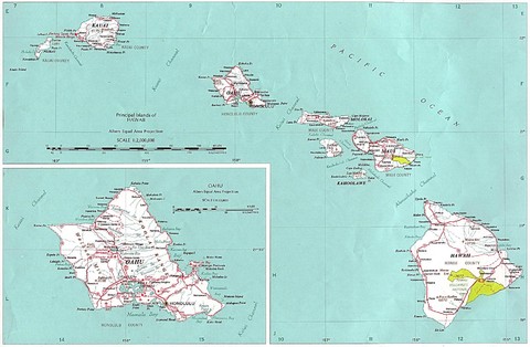 Major Islands of Hawaii