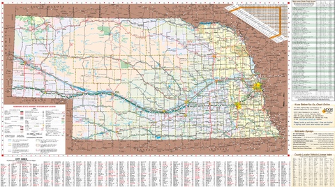 Mapa de Nebraska