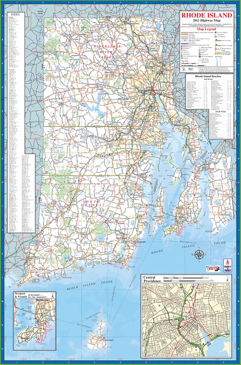 Mapa de Rhode Island