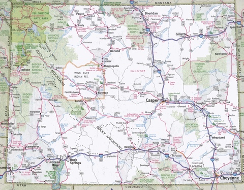 Mapa de Wyoming