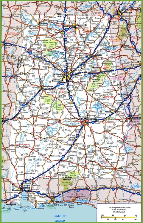 Map of Alabama