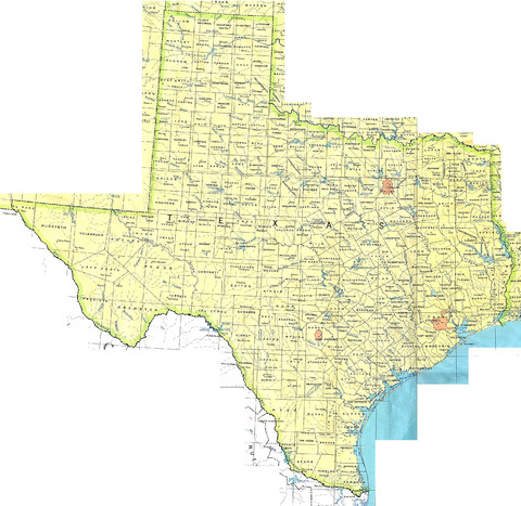 Political Map of Texas, United States