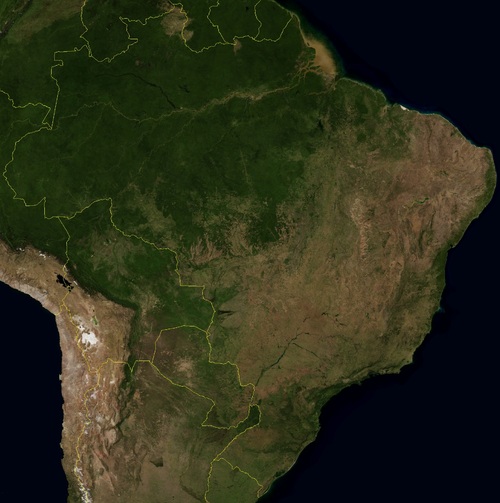 Imagen satelital de Brasil 