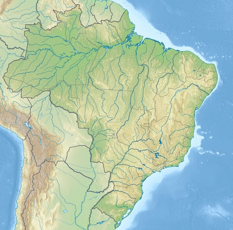 Physical map of Brazil