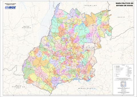 Mapa politico del Estado de Goiás