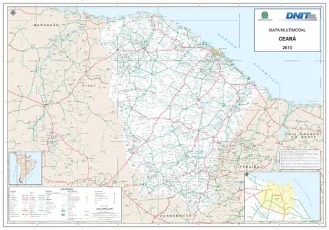 Mapa de carreteras del Estado del Ceará