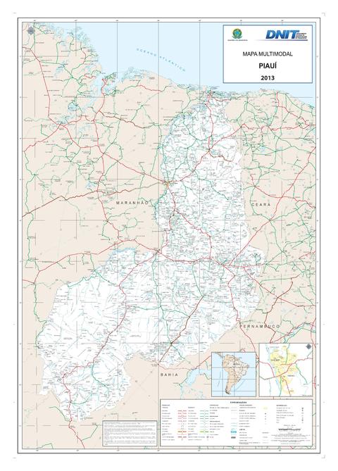 Mapa de carreteras del Estado del Piauí