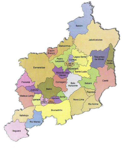 Municipios de la Región Metropolitana de Belo Horizonte