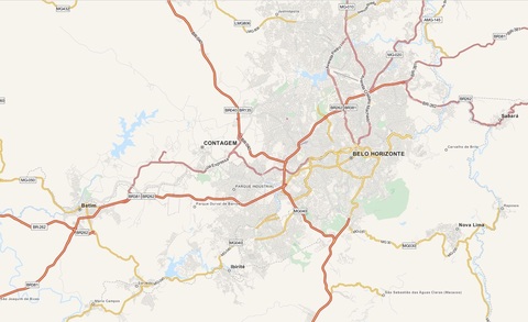 Mapa del anillo carretero de Belo Horizonte