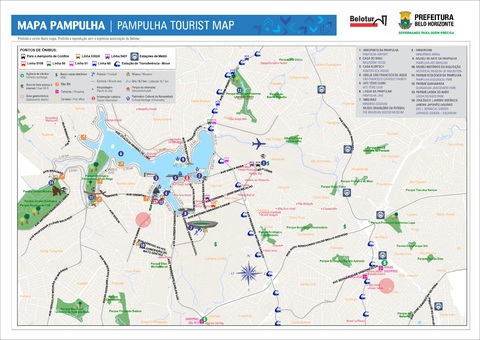 Map of Pampulha, Belo Horizonte