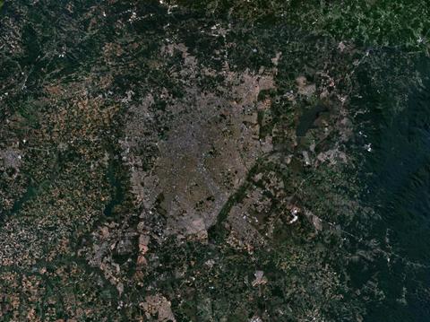 Satellite image of Curitiba