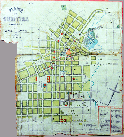 Map of the City of Curitiba 1894