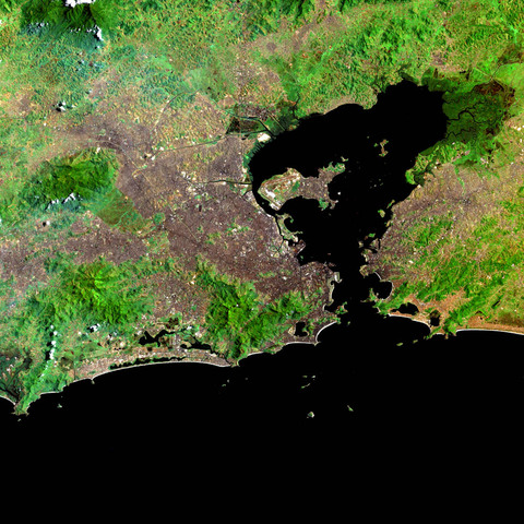 Satellite image of the Guanabara Bay