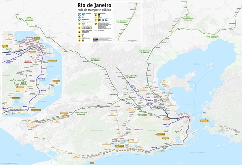 Public transport map of Rio de Janeiro