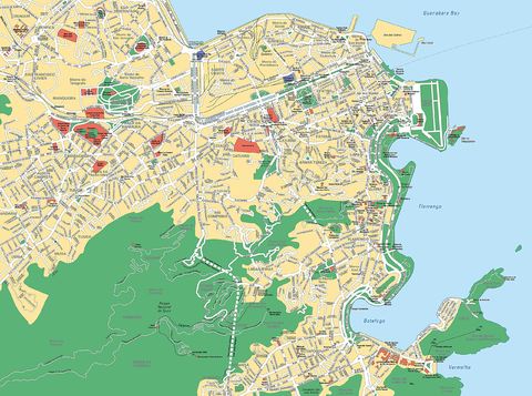 Mapa del centro de Río de Janeiro 
