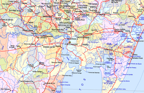 Greater Porto Alegre map