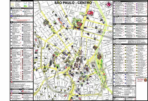 Tourist map of São Paulo