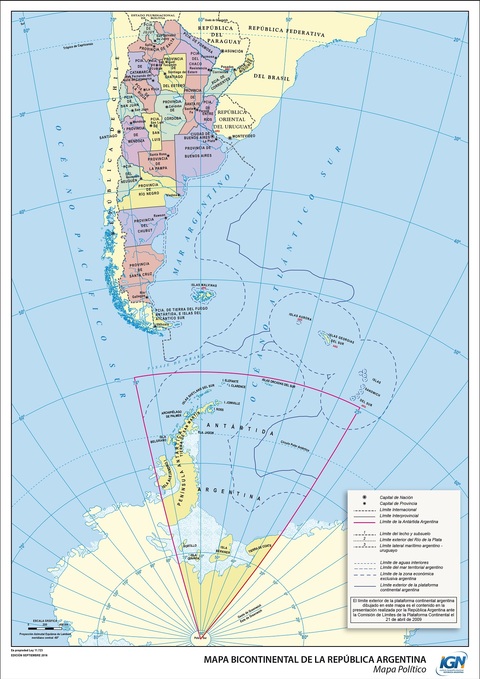 Mapa Bicontinental de Argentina