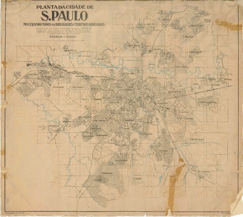 Map of the City of São Paulo, 1924