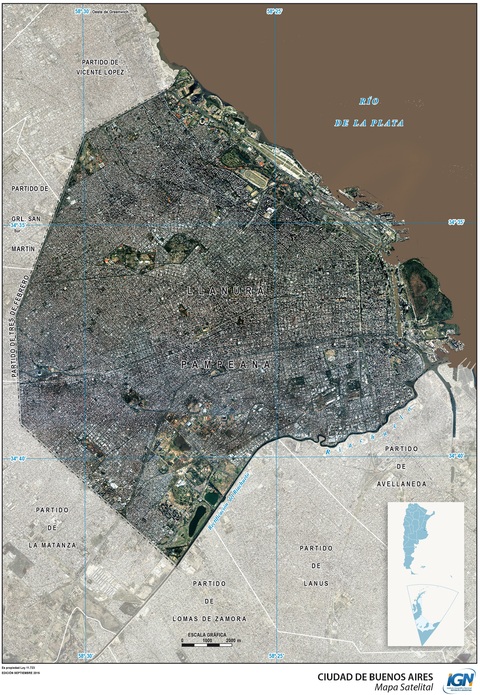 Satellite map of Buenos Aires