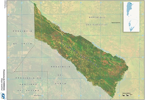 Mapa satelital de la Provincia de Formosa, Argentina